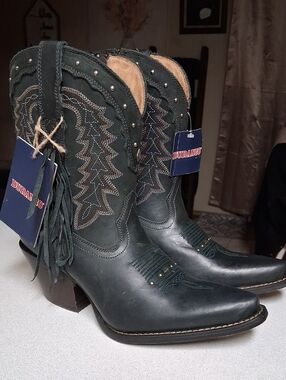 BNWT DURANGO CRUSH WESTERN BOOTIE IN VINTAGE TEAL SIZE 7.5M